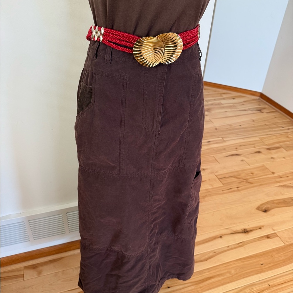 Cecil Chocolate Maxi Skirt